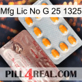 Mfg Lic No G 25 1325 new13